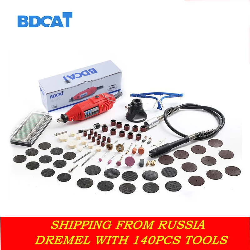 

BDCAT 180w engraver Electric Dremel Rotary Tool Variable Speed Mini Drill Grinding tools with 140pcs Power Tools accessories