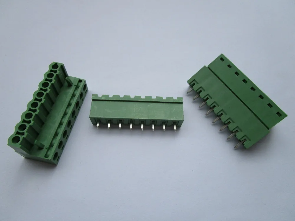 

Close Straight 8 pin 5.08mm Screw Terminal Block Green Connector Pluggbale Type 120 Pcs Per Lot
