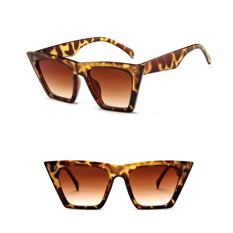 FOOSCK, новая мода, кошачий глаз, солнцезащитные очки для женщин, в форме, солнцезащитные очки, женские очки, синие, красные линзы, UV400