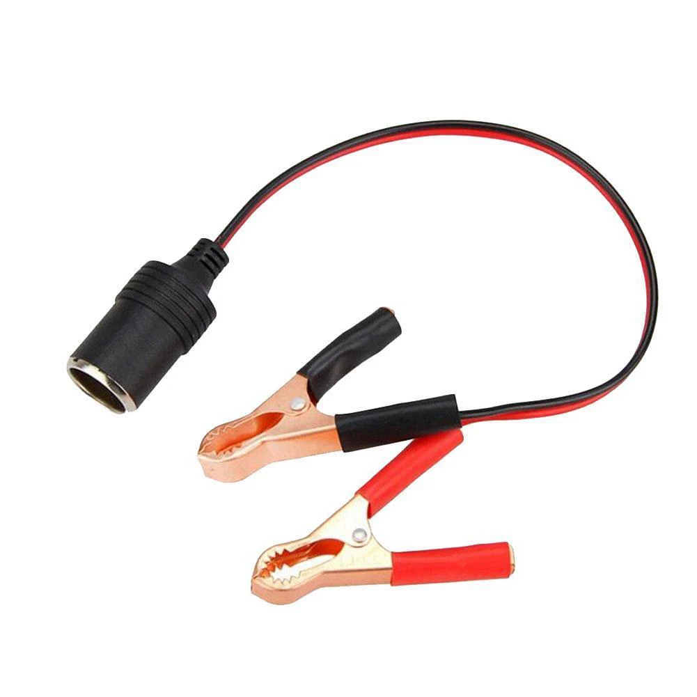 

12V Adapter Socket Battery Car Plug Cigarette Lighter With Clamp Power Cable Terminal Clip-on