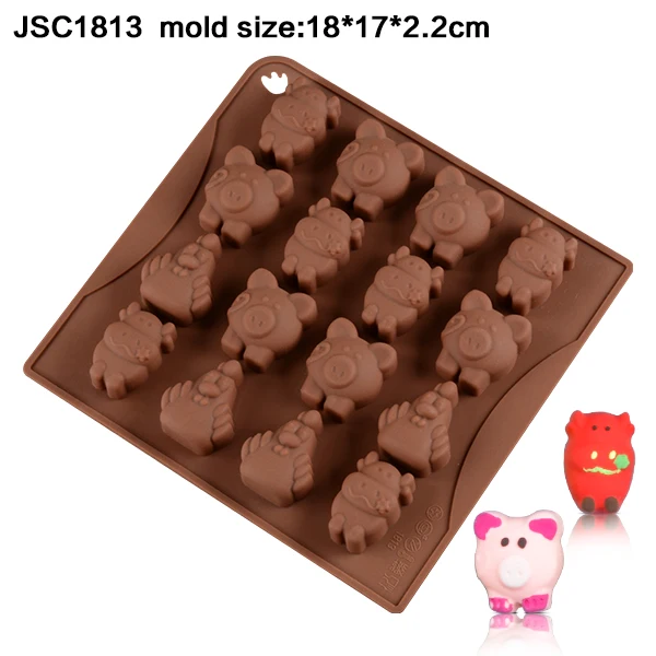 SJ 19 Форма 3D Силиконовые молды цифры животные письмо шоколадные формы для выпечки торта кондитерские инструменты - Цвет: B