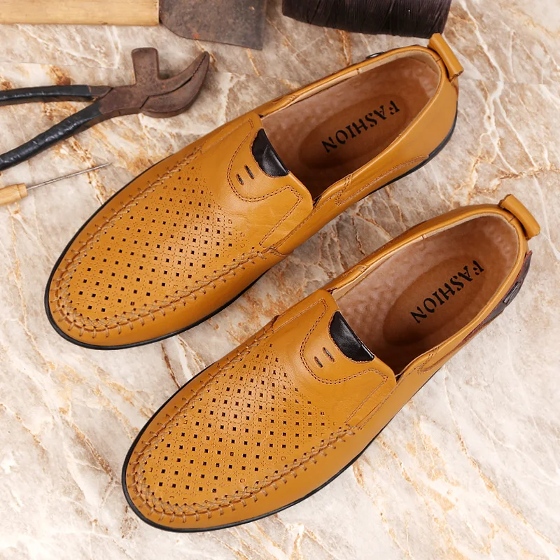 Мужская обувь; Роскошная брендовая повседневная обувь для вождения из натуральной кожи; мужские лоферы; мокасины; слипоны; итальянская летняя обувь для мужчин; JKPUDUN