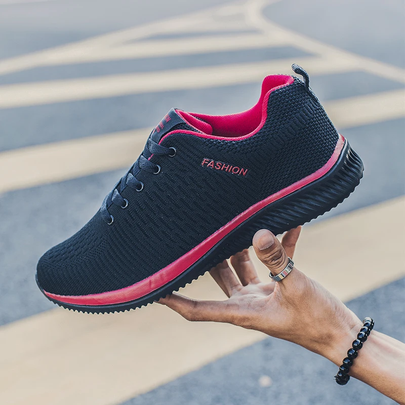 

Sneakers Men Running Shoes Lace-up Athletic Breathable Trainers Sports Male Shoes Outdoor Lightweight Walking Shoes Summer 2019