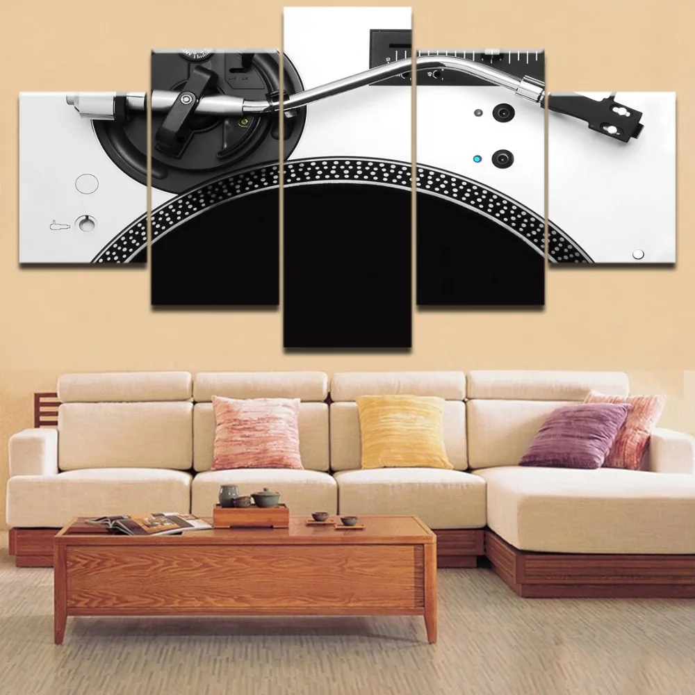 

HD Print Top-Rated 5 Pieces The Of Music Player Poster Music Painting Wall Art Framed For Modern Decorative Bedroom Living Room