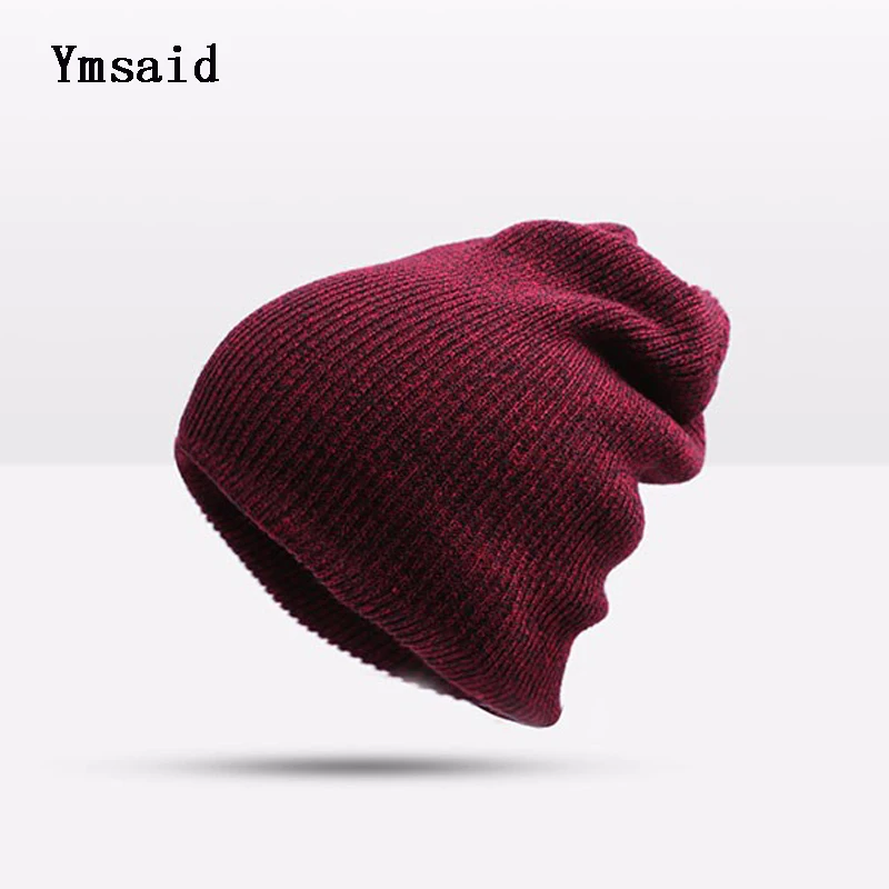 Ymsaid зимняя шапка для взрослых женская вязаная шапка Skullies Beanies Осенняя уличная мужская шапка повседневная женская зимняя шапка унисекс