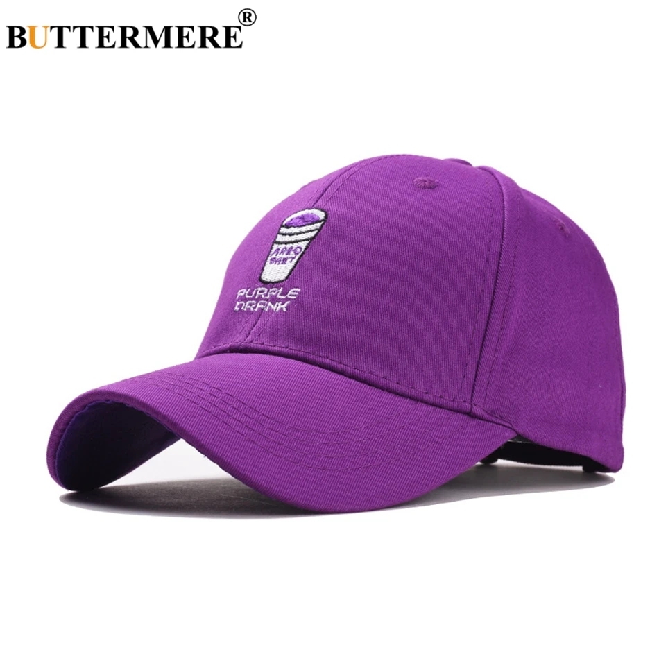 BUTTERMERE Women Embroidery Baseball Caps Purple Casual Cotton Snapback