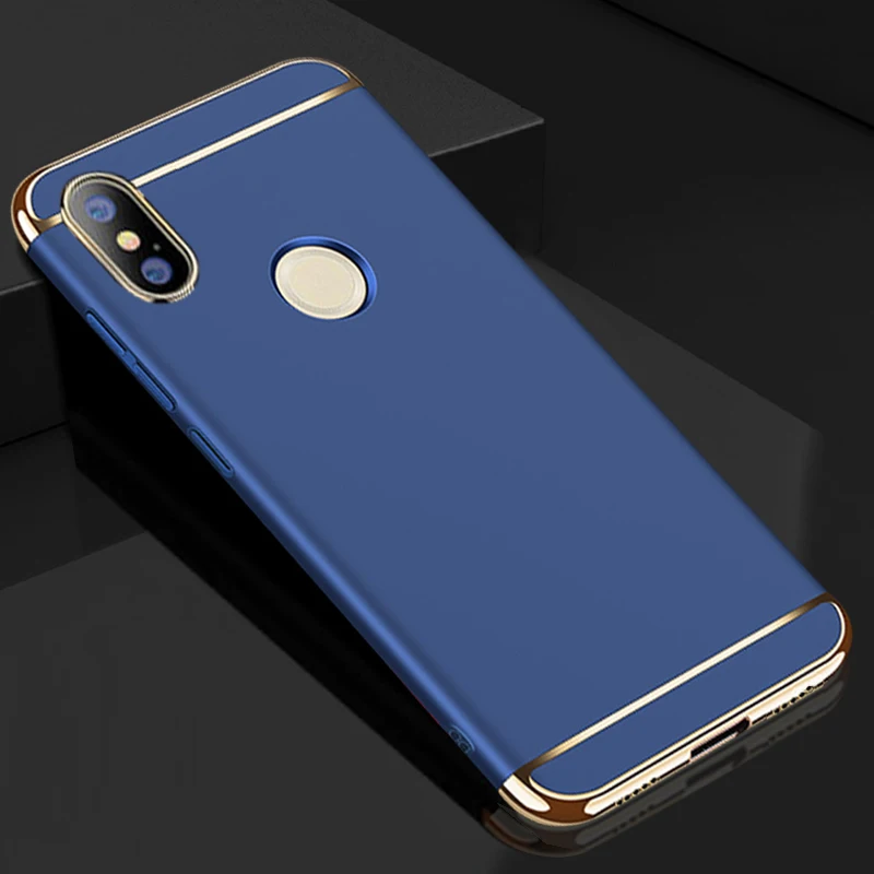 XinWen роскошный протектор пластиковый телефон etui, capinha, coque, чехол, чехол для xiaomi mi 8 se mi 8 se mi 8 mi 8 se origina аксессуары - Цвет: Navy Blue