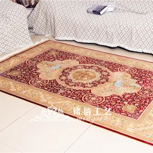 5'x7. 5' красный ручной Узелок персидские шелковые ковры Восточный ковер ручной работы