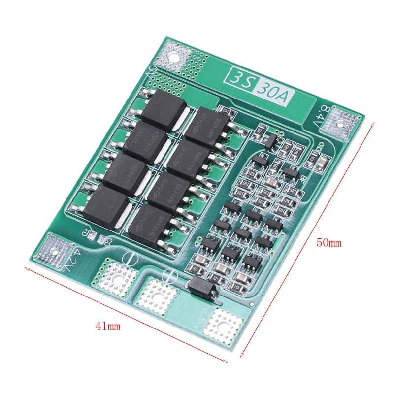 3S 30A Bms плата баланс тока 11,1 В 12,6 в 18650 литиевая батарея Защитная плата с