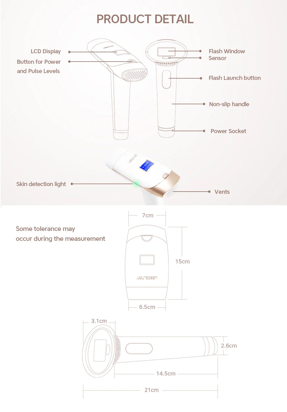 LESCOLTON 3in1 Epilator IPL Laser Hair Removal Device Permanent Hair Removal Armpit Bikini Body IPL Laser Hair Removal Machine