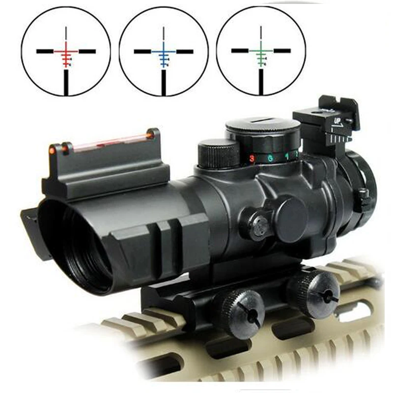 Airsoftsports пистолет Riflescope 4x32 прицел винтовки окулярный волоконно-оптический прицел винтовка/страйкбол пистолет Охота airsoftsports пистолет