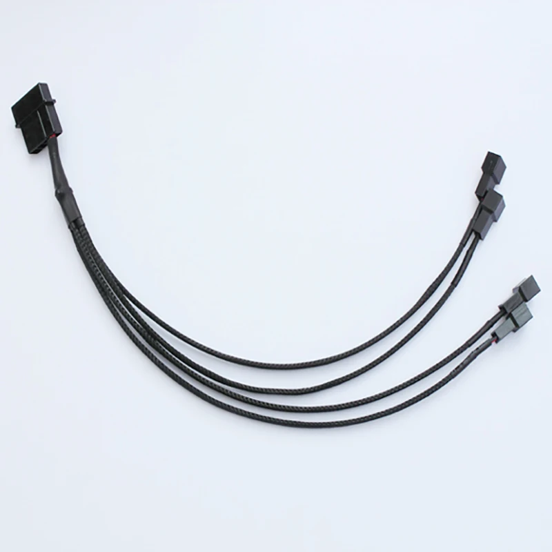 

4-Pin Molex to 4 x 3/4-Pin PC Case Fan Sleeved Adapter Cable