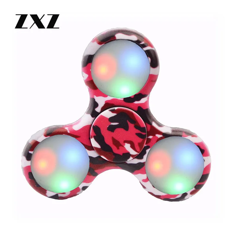 Top Fidget brinquedo Stress Mão Levou Spinner Spinner LED Lote Lumineux Handspinner
