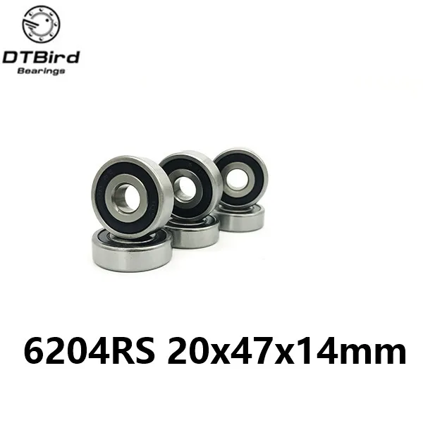 2Pcs 6204 2RS 6204RS 6204rs 6204 rs Deep Groove Ball Bearings 20 x 47 x ...