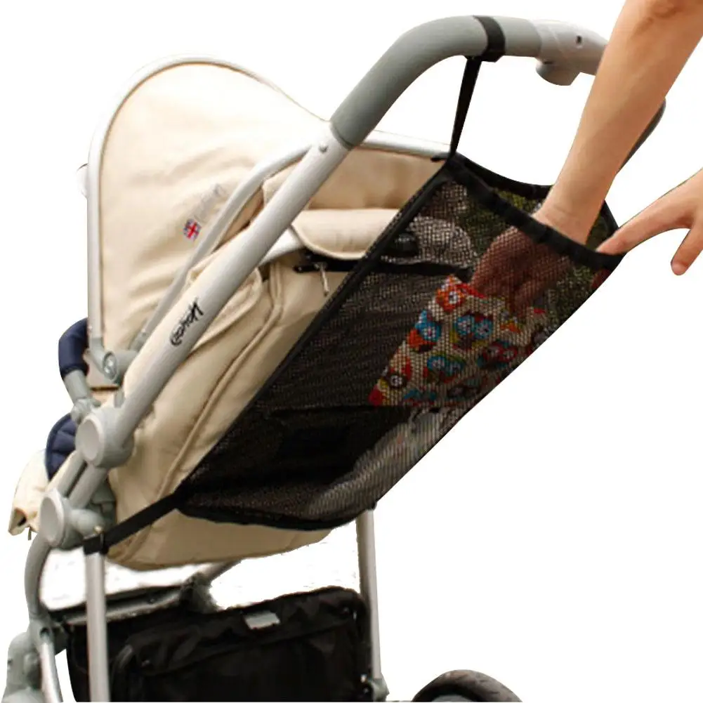 1pc NEW Baby Stroller Organizer Child Trolley Basket Mesh Hanging Storage Net Bag Seat Pocket Stroller Cart Accessories