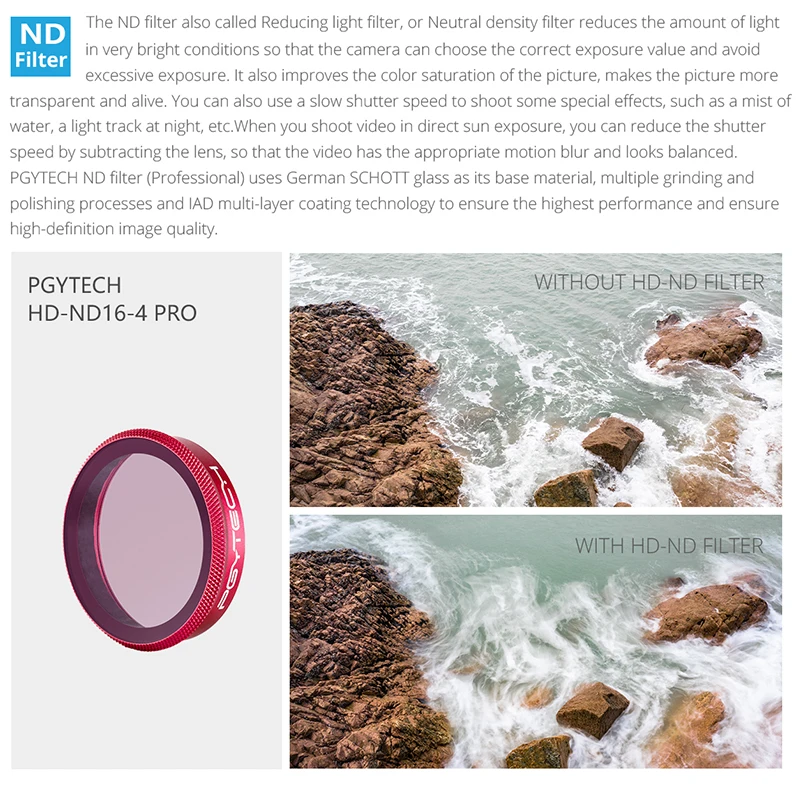 PGYTECH DJI Osmo Action Camera Lens Filters Kits