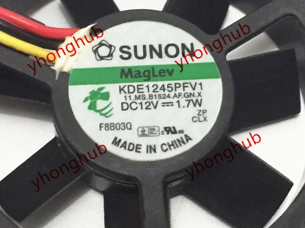 SUNON KDE1245PFV1 11. B1524.AF.GN.X 12 В постоянного тока 1 7 Вт 45x45x10 мм серверный охлаждающий