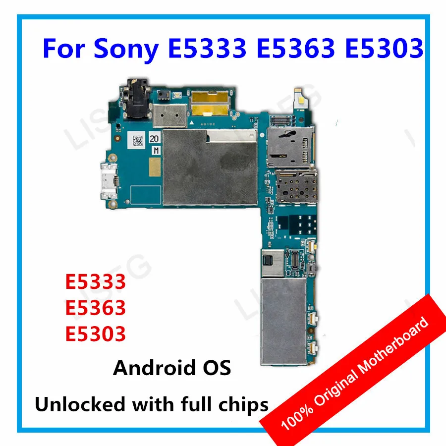 

100% Unlocked Motherboard For Sony Xperia C4 E5333 E5363 E5303 Mainboard Android OS Logic board SIM CARD With Full Chips