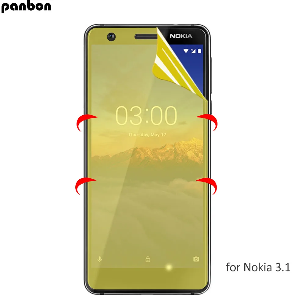 Мягкая Гидрогелевая защитная пленка 5D для Nokia 3 3.1 1 гибкая 3D гелевая нано-пленка из