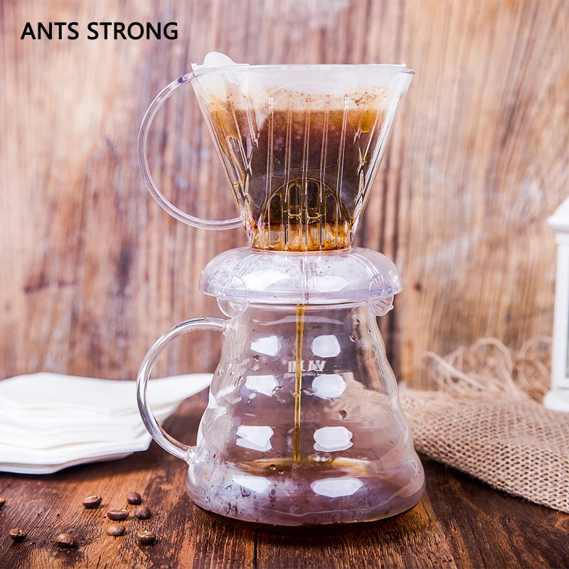 ANTS STRONG creative cone drip coffee filter/clever cup lidded sealed