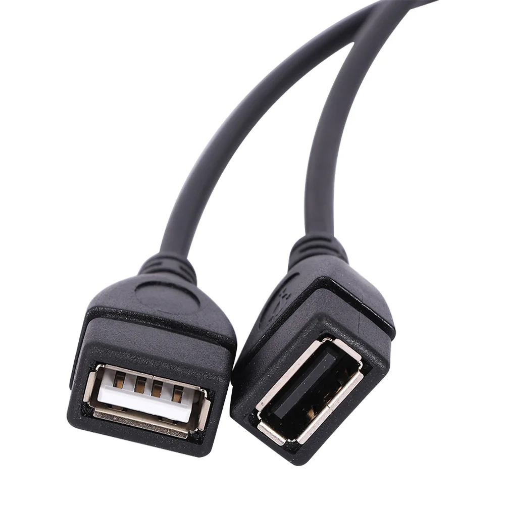 1x USB 2 0 A Male To Dual Female Data Hub адаптер питания Y Splitter зарядный кабель шнур Удлинительный