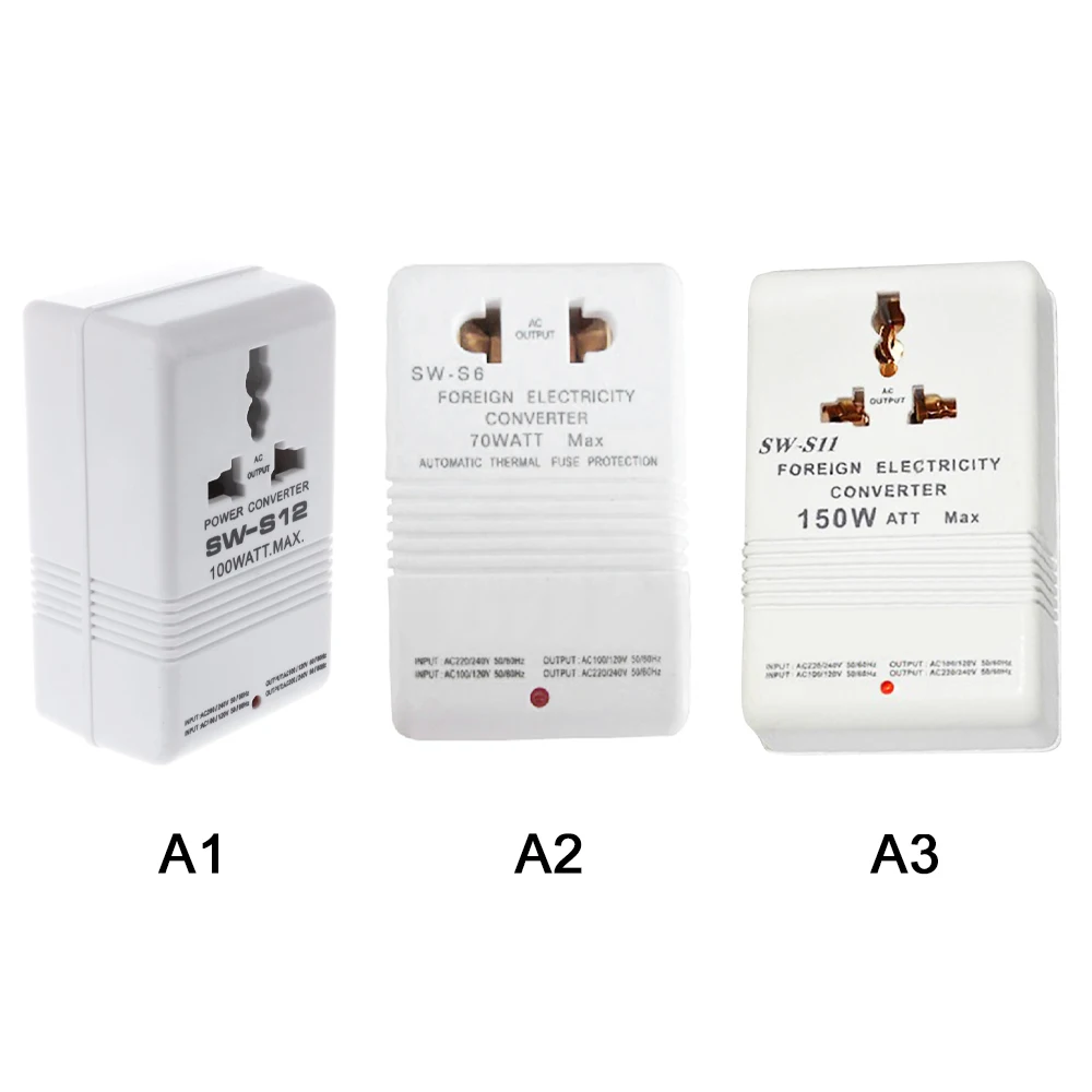 

100W 70W 150W 110V to 220V 220V to 110V Step-Up Down Voltage Converter Transformer Travel Dual Channel Power Converter