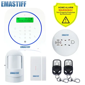 

Free shipping.Android App Wireless GSM Home Alarm System SIM Smart Smoke Home Burglar Security Alarm System Kit PIR infrared