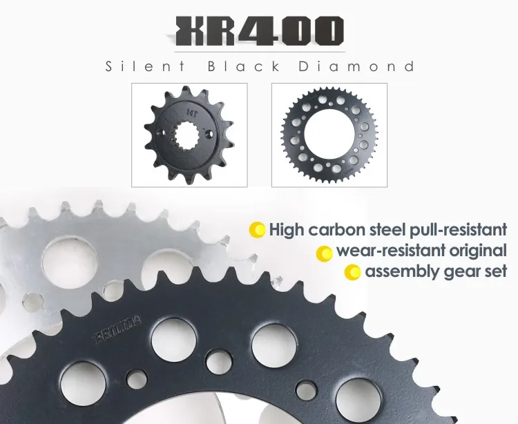 chain and sprocket-XR400-51-520-9