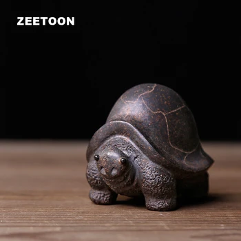 

Natural Purple Clay Tortoise Statues Tea Tray Decor Teaware Accessories Kung Fu Tea Pets Animal Boutique Vintage Craft Adornment