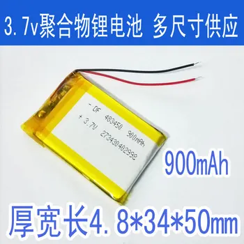 

483450 special 3.7V polymer lithium battery 900mAh GPS MP4 MP5 PSP game machine Rechargeable Li-ion Cell