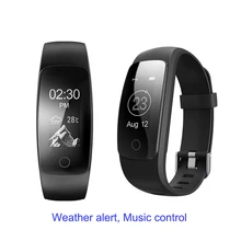 Новейший Смарт-браслет Bluetooth 4,0 смарт-браслет монитор сердечного ритма сна оповещение о погоде управление музыкой smartband