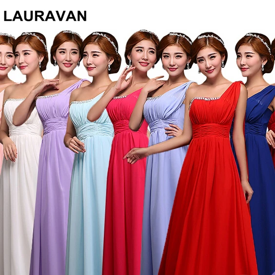 One Shoulder Royal Blue Red Long Chiffon Dress Fuchsia One Shoulder Royal Blue Red Long Chiffon Dress Fuchsia Bridesmaids Bridesmaid Dresses Under 100 Free Shipping