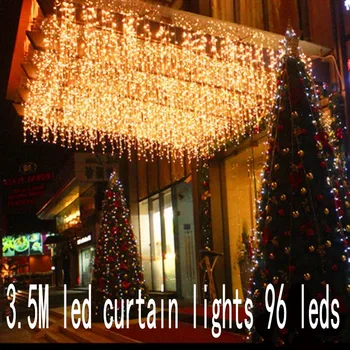 

Christmas Garland LED Curtain Icicle String Light 220V 3.5m 100Leds Indoor Drop LED Party Garden Stage Outdoor Decorative Light