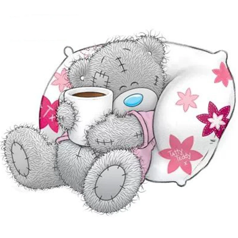 

Mosaic Wall Art Acrylic Full Square Drill 5D DIY Cartoon Bear Diamond Handmade Cross Stitch Gift Bedside Background Decorative