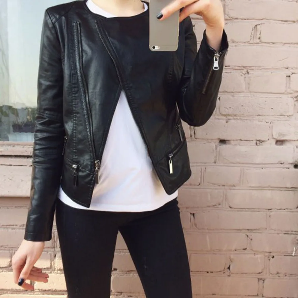 Nouvelle Glissière Pu 2019 Cuir Hiver En Motard Noir Femmes Chaude De Fermetures Mode Faux Pimkie Blazer Vêtement À Automne Doux Vestes Manteau CxwaqSYP