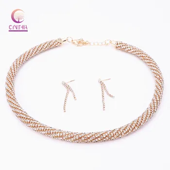 

Luxury women collar gold/silver color Black Gun zinc alloy necklace female chains kolye collares mujer collier femme MDJB267