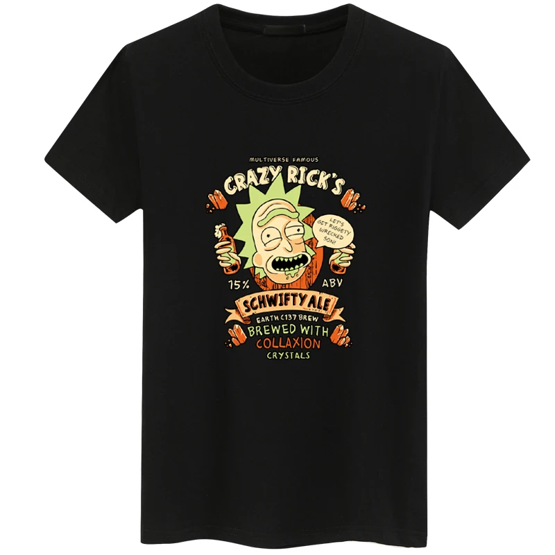 

2018 Summer New Brand t shirt men rick and morty Cool Tshirts Anime Print O-neck Short Sleeve tops hip hop funny Male t shirts