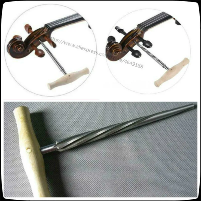 

High quality 4/4-3/4-1/2-1/4-1/8-1/10 Violin Peg Tools, violin peg hole reamer, Violin/viola Making Tools