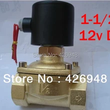 1-1/" DN40 нормально закрытый Латунь Материал Электрический электромагнитный Клапан 12 В постоянного напряжения используется для воды, воздух, топливо, масло
