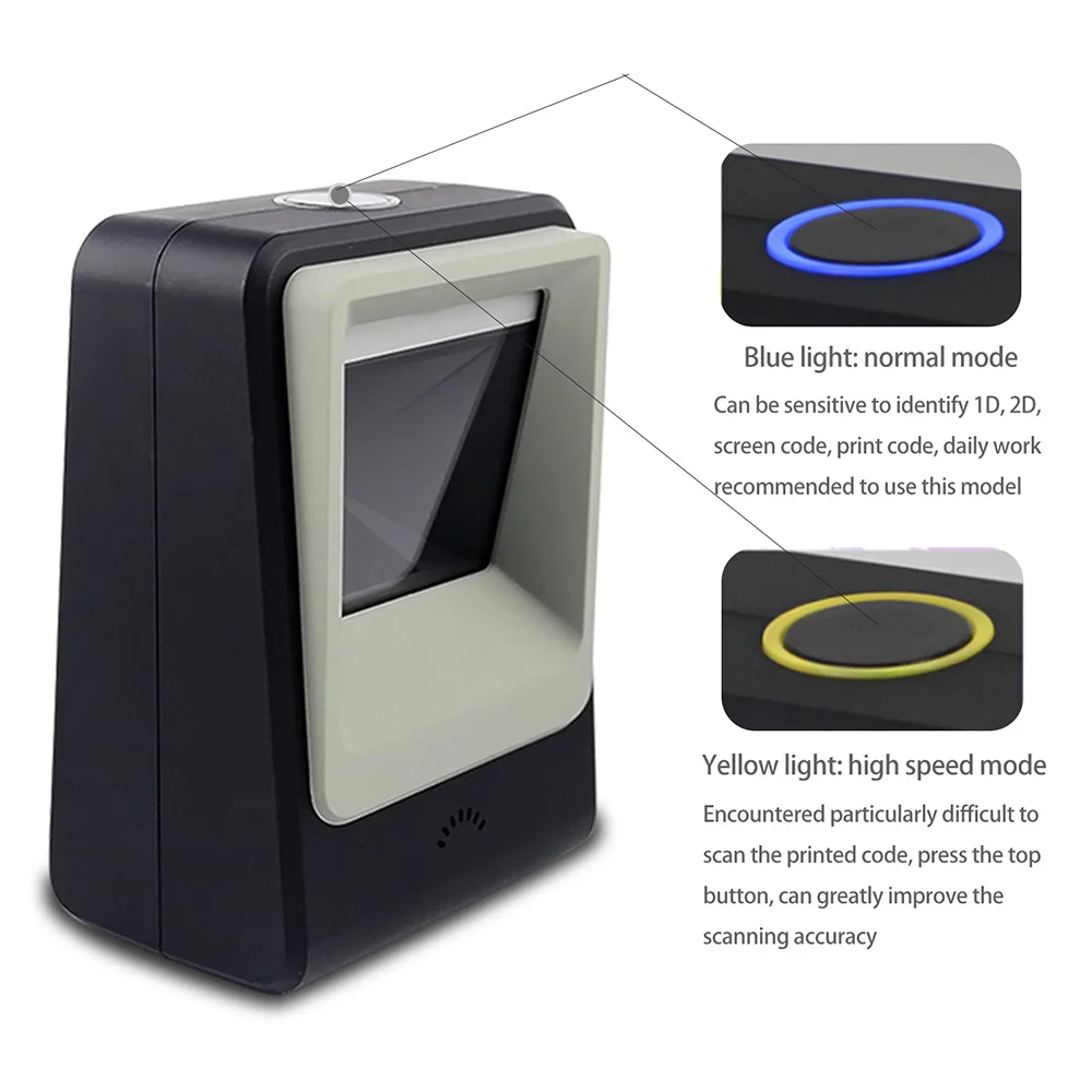 1D 2D автоматический настольный сканер штрих кода Symcode USB Handsfree проводной