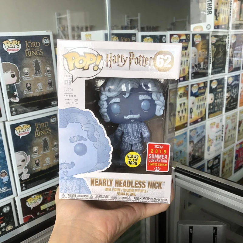 SDCC эксклюзивный FUNKO POP официальный светится в темноте Гарри Поттер-почти Безголовый Ник Виниловая фигурка Коллекционная модель игрушки