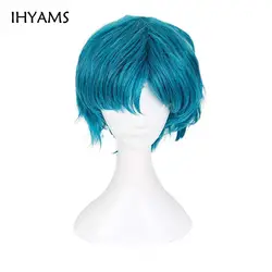 Сейлор Мун Сейлор Меркурий Mizuno Ami короткий стилизованный голубой цвет термостойкие синтетические волосы косплэй костюм парик + парик кепки