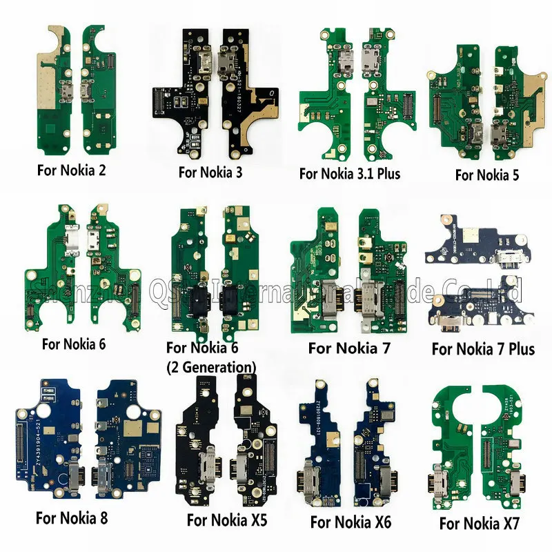

USB Charging Port Dock Jack Socket Connector Charge Board Flex Cable With Microphone For Nokia 3 2 5 6 7 Plus 7Plus 8 X5 X6 X7