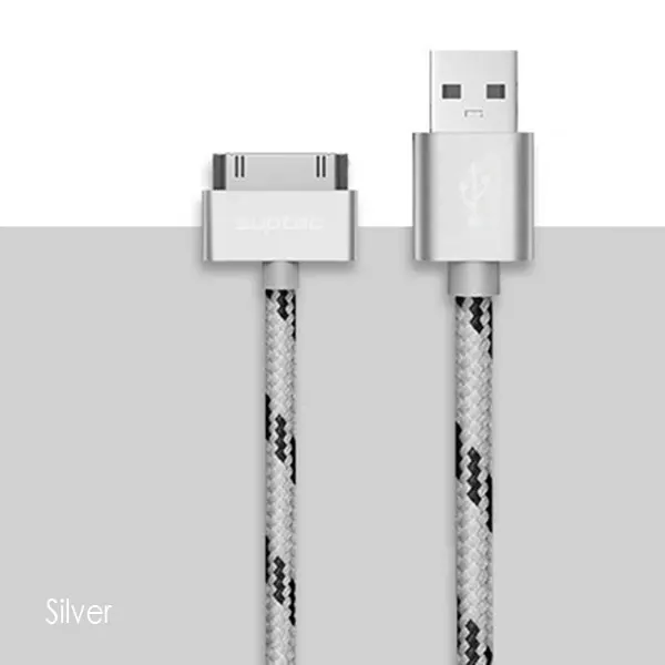 SUPTEC USB кабель для быстрой зарядки для iphone 4 s 4s 3g S 3g iPad 1 2 3 iPod Nano itouch 30 Pin зарядное устройство адаптер для синхронизации данных шнур - Цвет: Silver