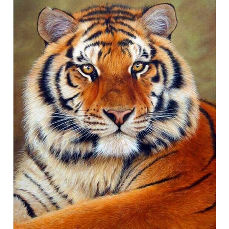

5D DIY Diamond Painting Animals Tiger Full Drill Resin diamond embroidery Cross Stitch Needlework Patterns Decorative Paintings