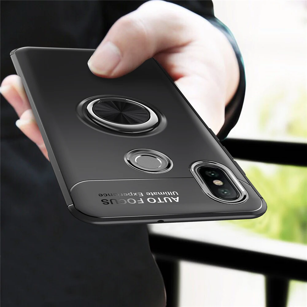 

Aikewu for XiaoMi Mi 6x Case Mi6x Car Holder Stand Finger Ring Silicone shockproof Back Cover for XiaoMi Mi A2 MiA2 case