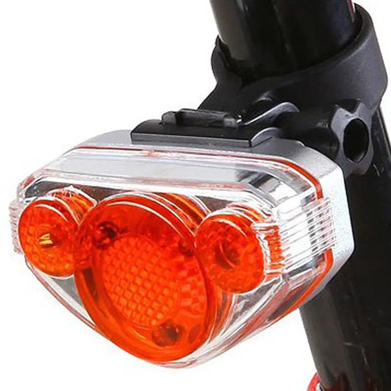 E0107 Bicycle Tail Light Plastic Waterproof Cycling Mountain Bike Rear