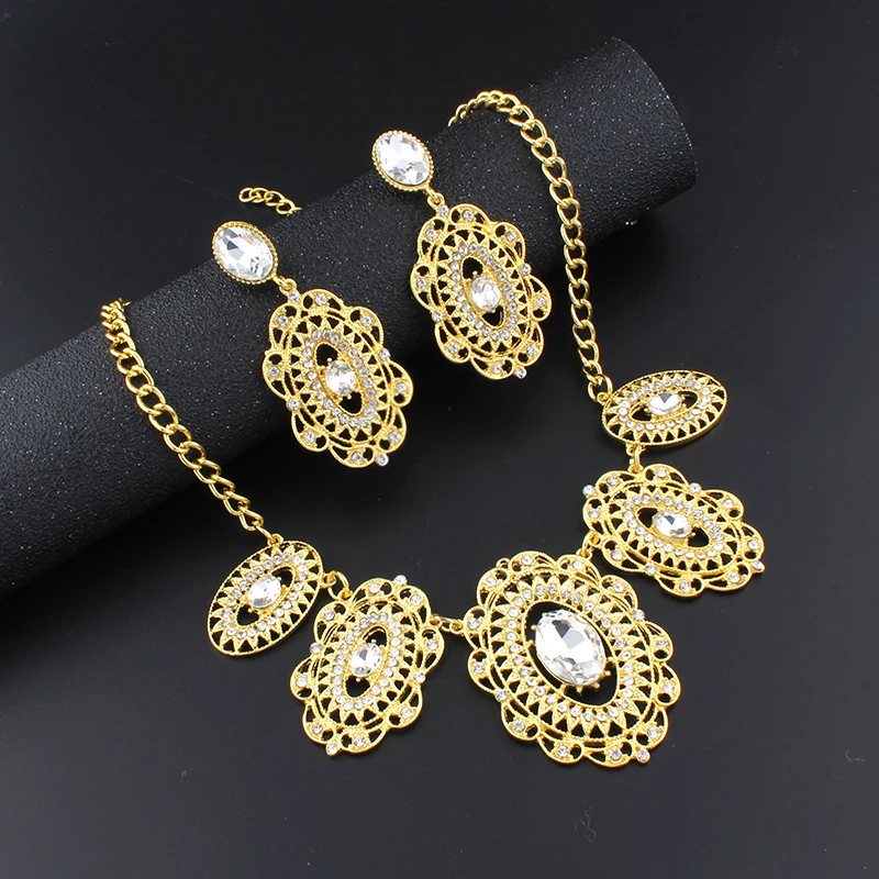 Jiayijiaduo свадебные комплекты ювелирных изделий parure bijoux femme ожерелье комплект