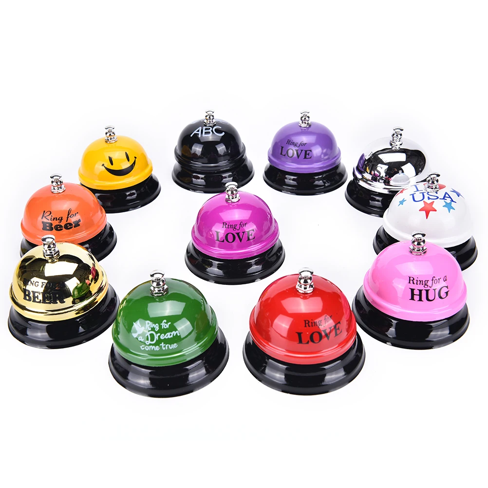 

New 1PC Desk Kitchen Hotel Counter Reception Restaurant Bar Ring For Service Call Bell Ring For Love Cuddle Beer Kiss Tea