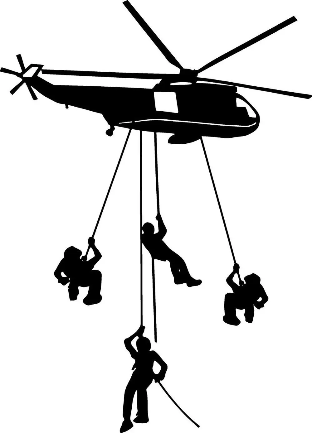 Soldiers Army Helicopter Wall Sticker Boy Kids Room Wall Decal Home ...